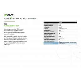 Pilarka akumulatorowa EGO CS2000E  z akumulatorem 6,0Ah