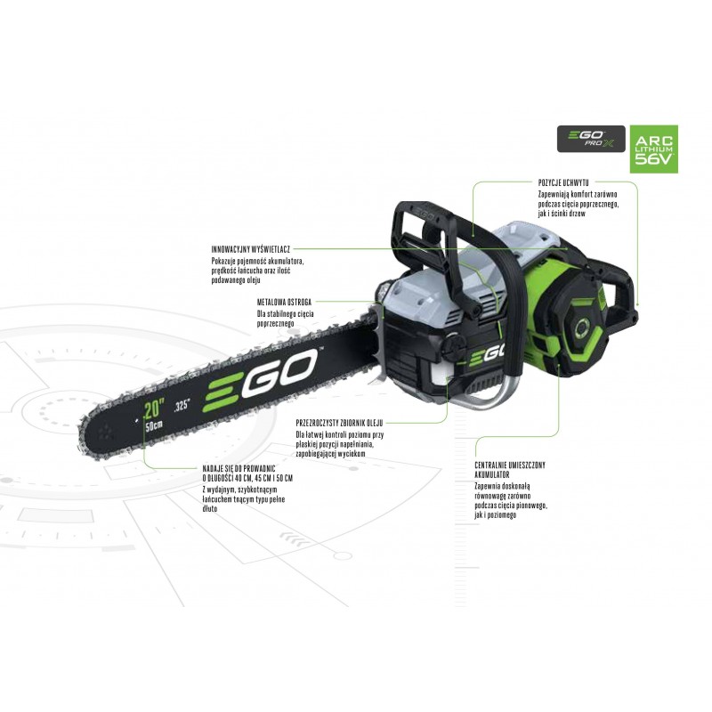 Pilarka akumulatorowa EGO CSX5000 - 50 cm