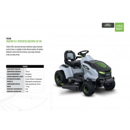 Traktor akumulatorowy EGO TR4201E bez kosza  z dwoma akumulatorami 10 Ah