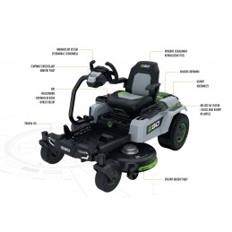 Rider akumulatorowy EGO ZT4201E-S + DWIE BATERIE 7,5 Ah